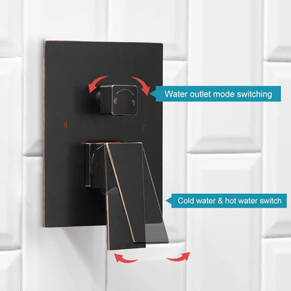 2-1 function Wall Mounted Shower Kit Oil Rubbed Bronze - buyfaucet.com