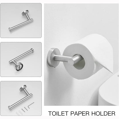 Post Toilet Paper Holder Wall Mounted in Brushed Nickel - buyfaucet.com
