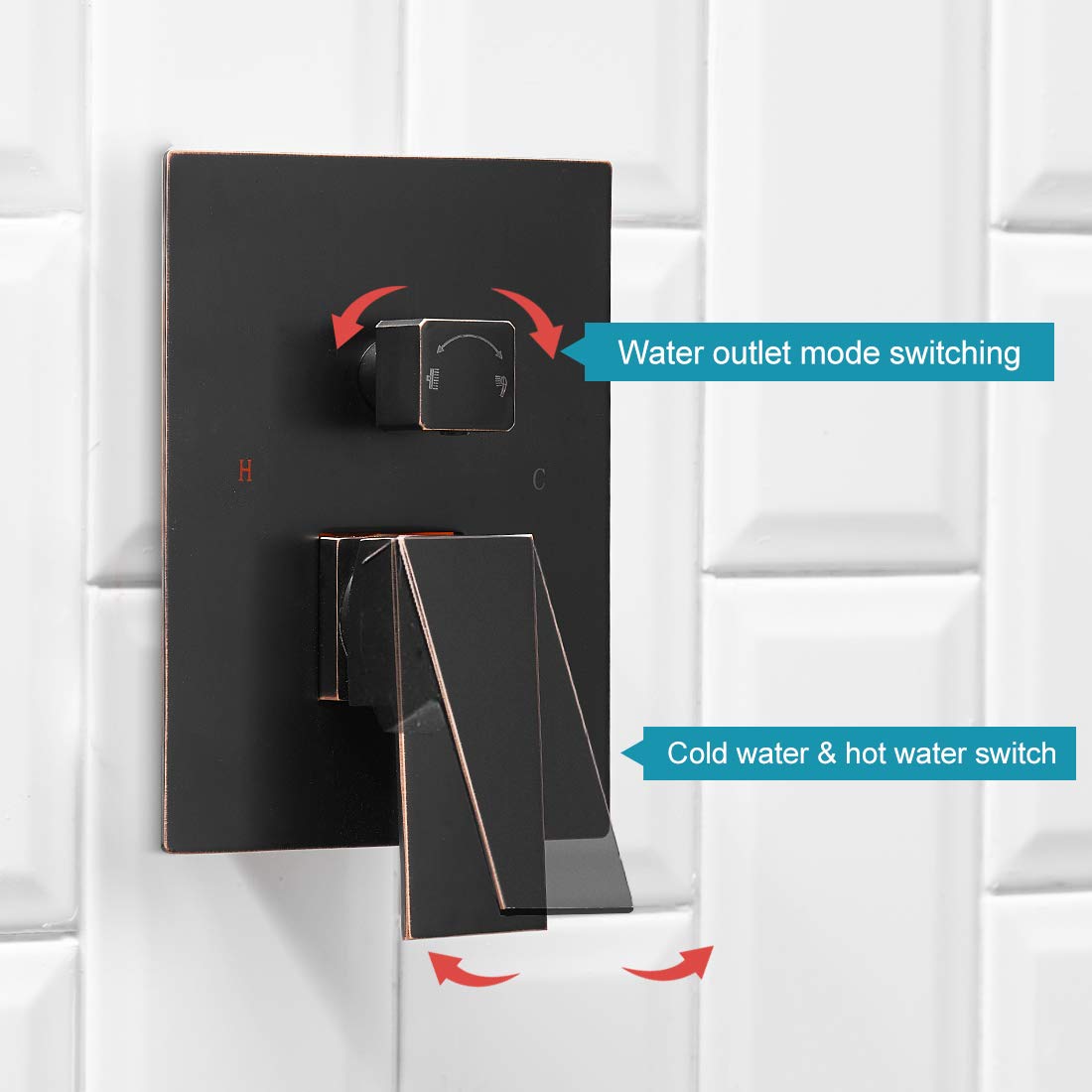 1-Handle 2-Sprayers Shower Faucet Oil Rubbed Bronze - buyfaucet.com
