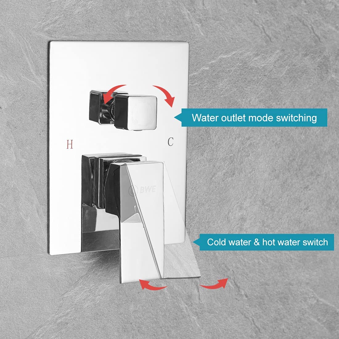 1-Handle 3-Sprayers Shower Faucet Ceiling Mount Chrome - buyfaucet.com