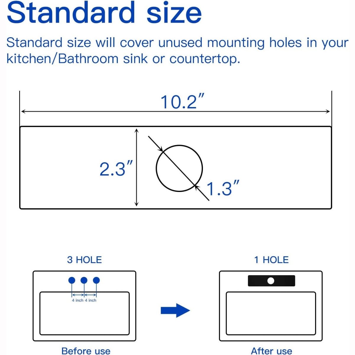 10 Inch Sink Hole Cover Deck Plate Matte Black - buyfaucet.com