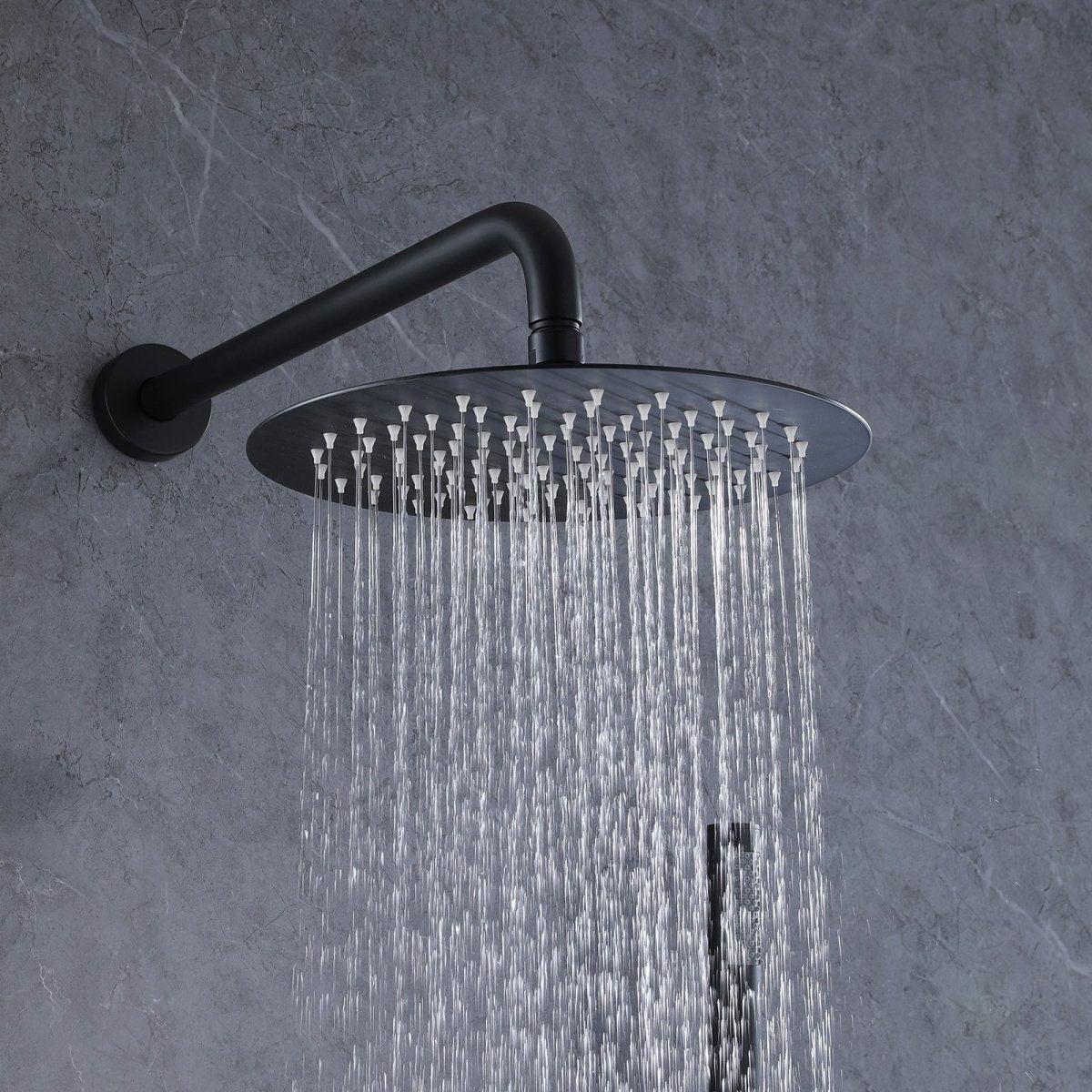 2-Spray Rain Shower Faucet and Hand Shower Combo Kit Black - buyfaucet.com