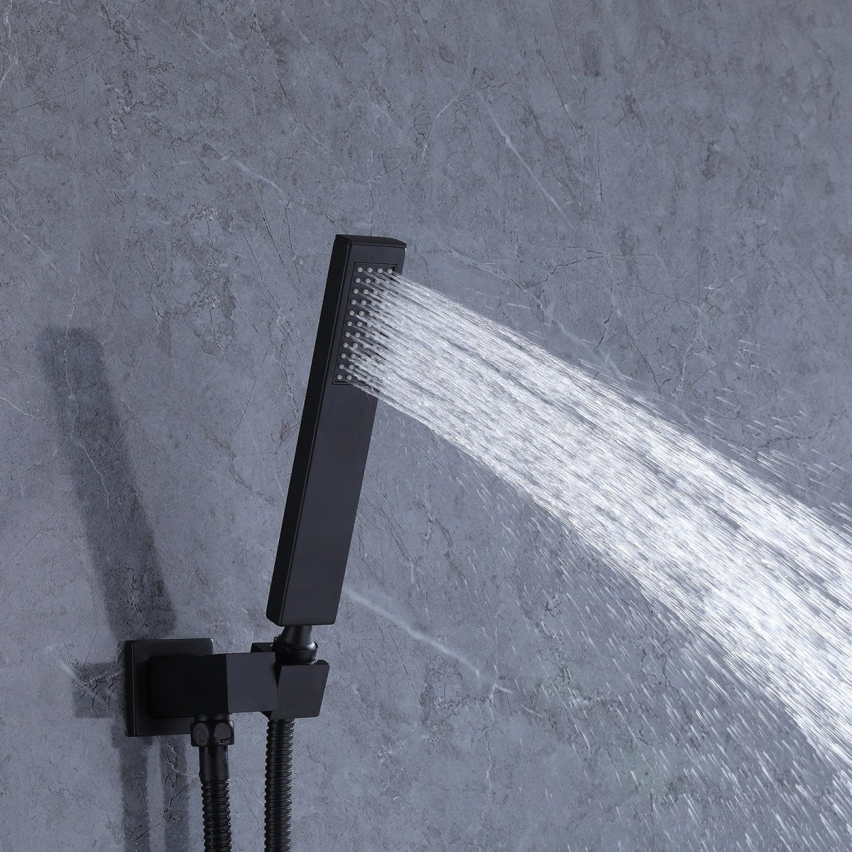 3-Spray High Pressure Tub and Shower Faucet Matte Black - buyfaucet.com