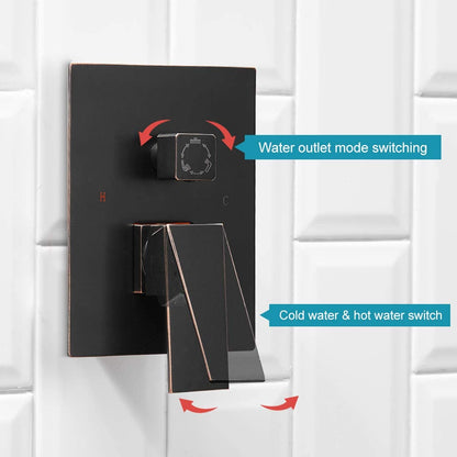 3-Spray Patterns Wall Mount Shower System Oil Rubbed Bronze - buyfaucet.com