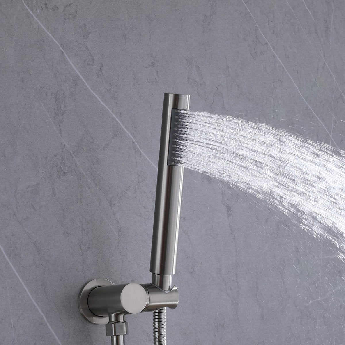 3-Spray Round Tub and Shower Faucet Nickel (Valve Included) - buyfaucet.com