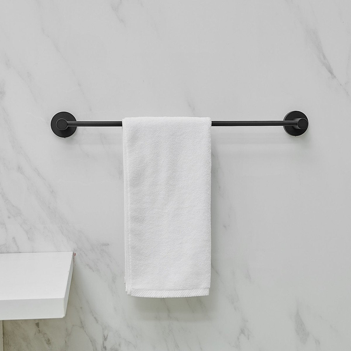 5 PCS Towel Bar Towel Hook Paper Holder Set Matte Black - buyfaucet.com