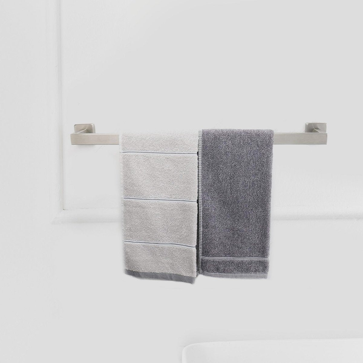 5 PCS Towel Bar Towel Hook Toilet Paper Holder Set Nickel - buyfaucet.com