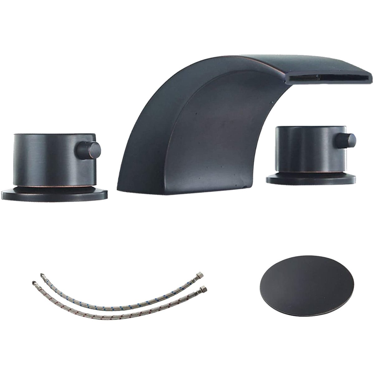 8 in 2-Handle Bathroom Faucet With Led Oil Rubbed Bronze - buyfaucet.com