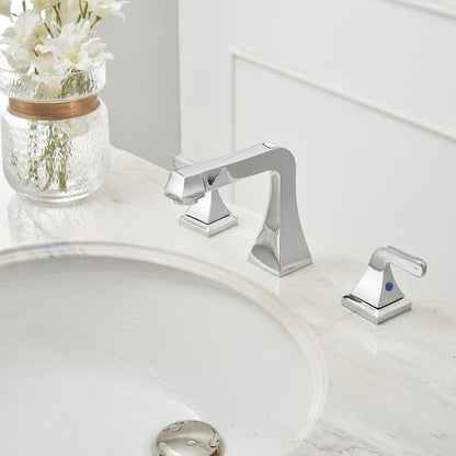 8 in 2-Handle Bathroom Sink Faucet in Polished Chrome - buyfaucet.com