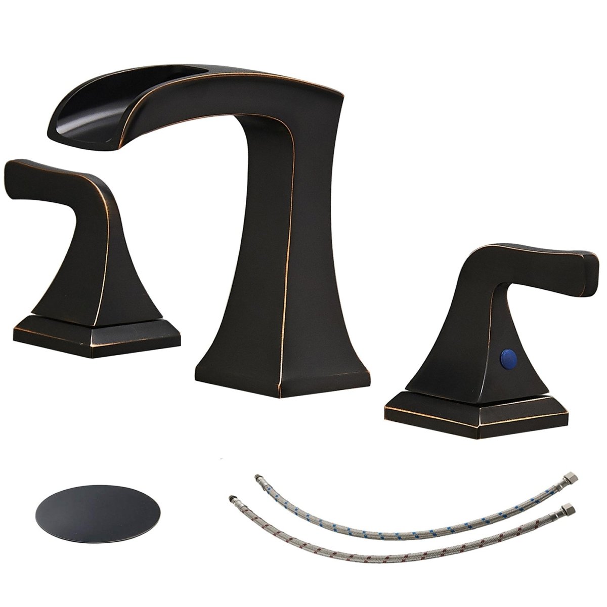 8 in 2-Handle Waterfall Bathroom Faucet Oil Rubbed Bronze - buyfaucet.com