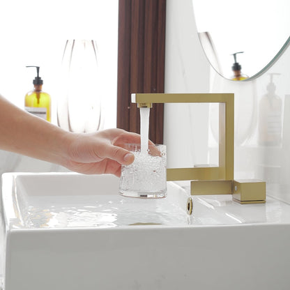 8 in. Water-Saving with Drain Kit Bathroom Faucet Gold - buyfaucet.com