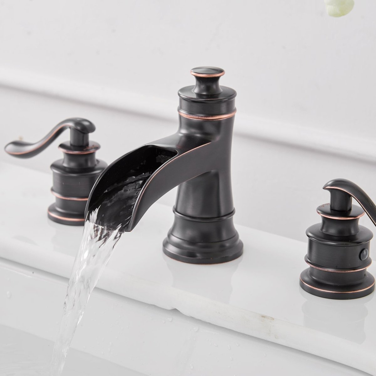 8 in Waterfal 2-Handle Bathroom Faucet Oil Rubbed Bronze - buyfaucet.com