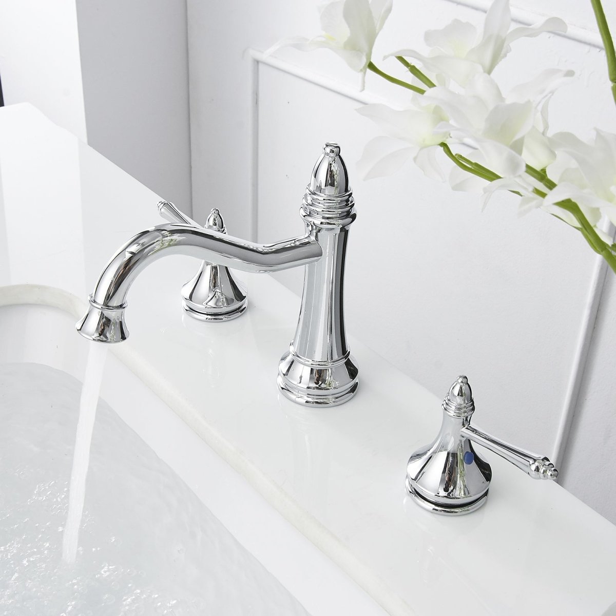 8 in Waterfall 2-Handle Bathroom Faucet Chrome - buyfaucet.com