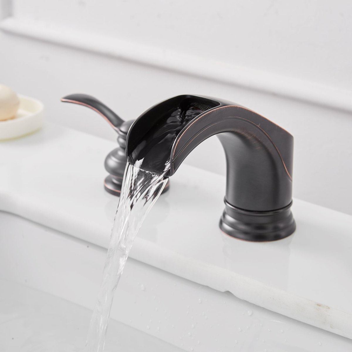8 in Waterfall 2-Handle Bathroom Faucet Oil Rubbed Bronze - buyfaucet.com