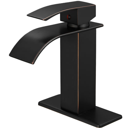 Waterfall Single Hole Bathroom Faucet Oil Rubbed Bronze
