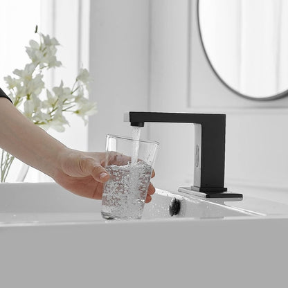 Automatic Sensor Touchless Bathroom Sink Faucet Matte Black - buyfaucet.com