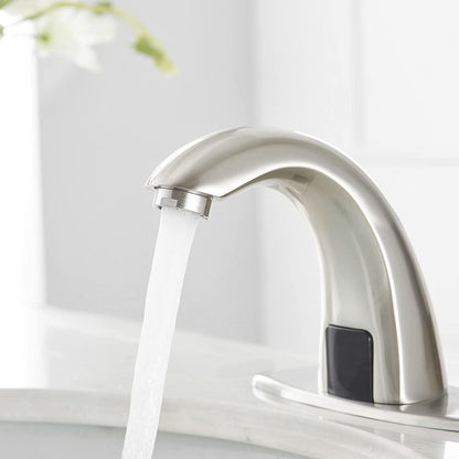 Automatic Sensor Touchless Bathroom Sink Faucet Nickel - buyfaucet.com