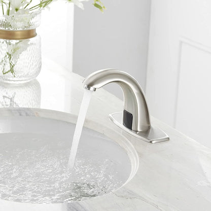Automatic Sensor Touchless Bathroom Sink Faucet Nickel - buyfaucet.com