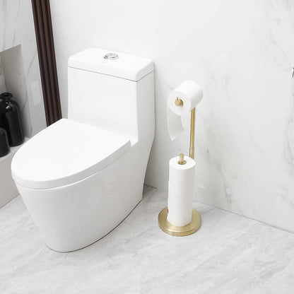 Bathroom Freestanding Toilet Paper Holder in Brushed Gold - buyfaucet.com
