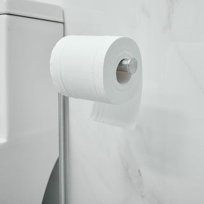 Bathroom Freestanding Toilet Paper Holder in Brushed Nickel - buyfaucet.com