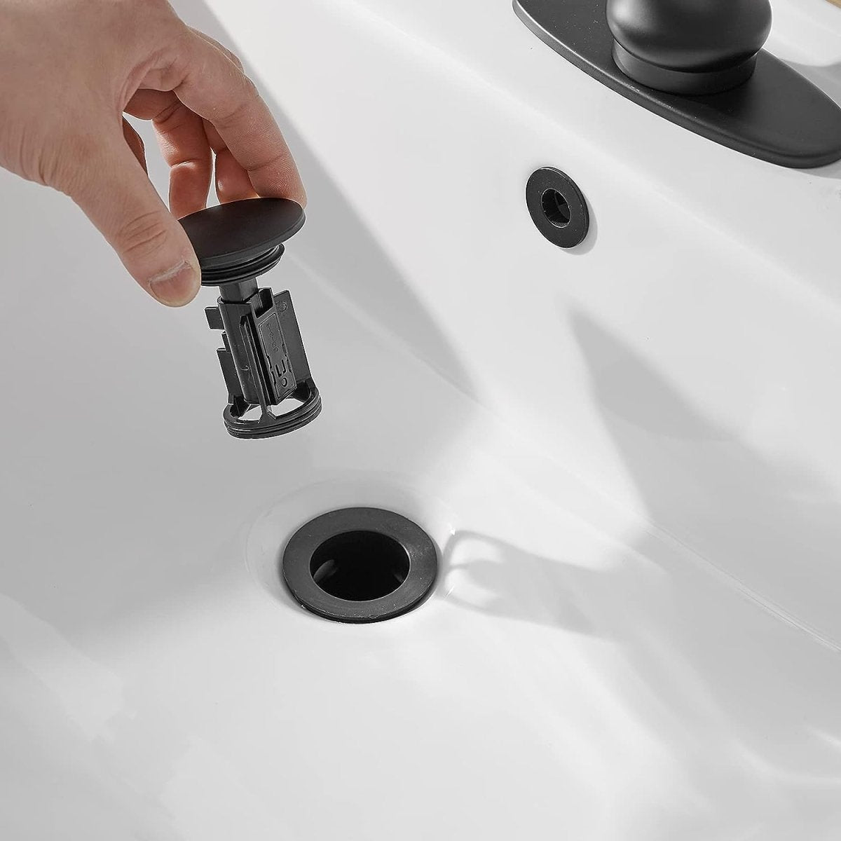 Bathroom Sink Drain Stopper Pop Up Drain Matte Black - buyfaucet.com