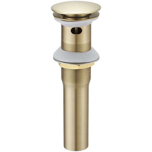Bathroom Sink Drain Stopper Pop Up Drain with Strainer Brushed Gold - buyfaucet.com