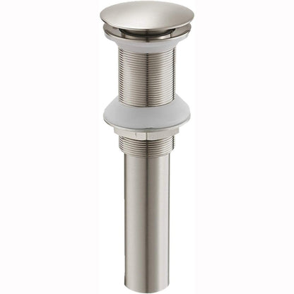 Bathroom Sink Drain Stopper without Overflow Brushed Nickel - buyfaucet.com