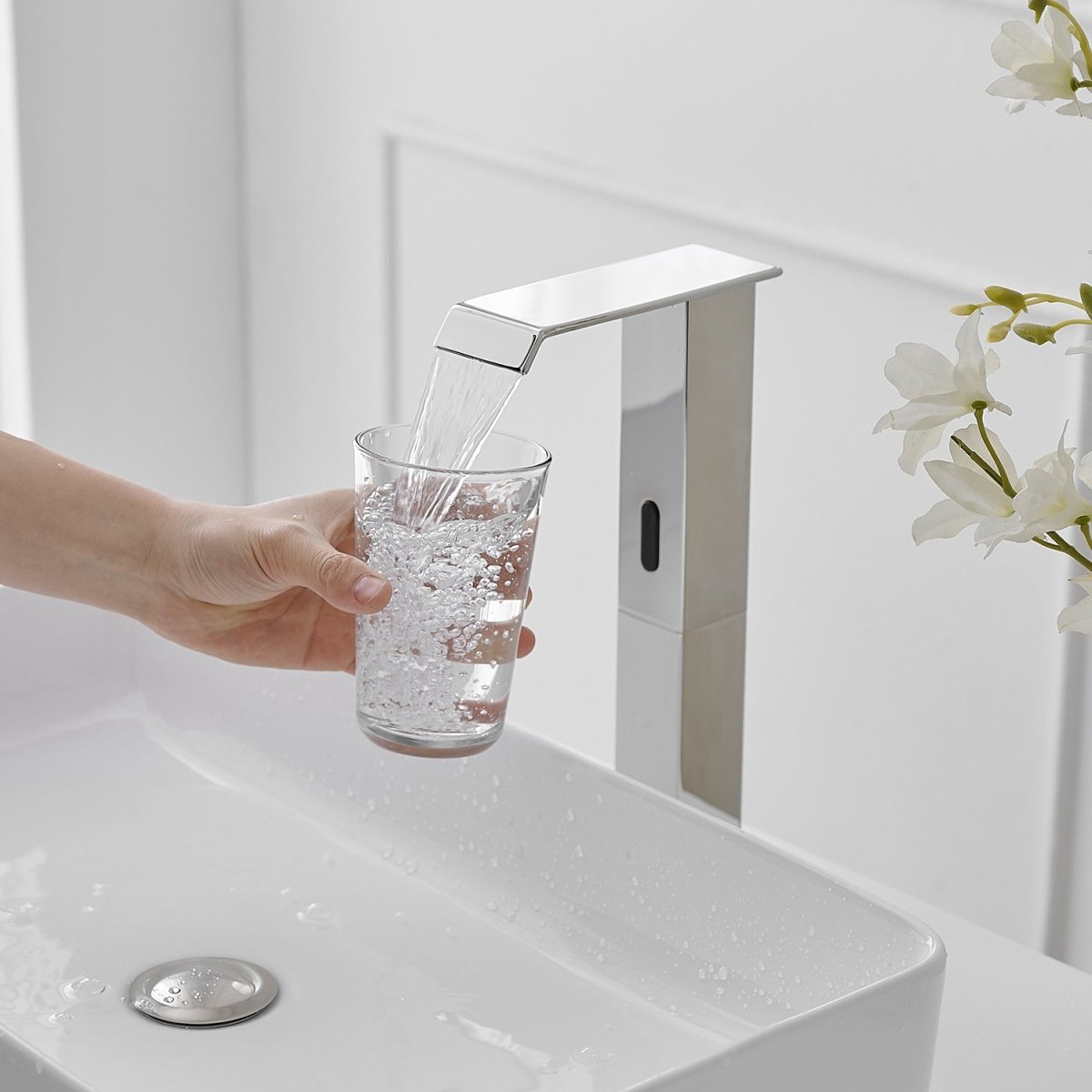 DC Automatic Sensor Touchless Bathroom Faucet Chrome - buyfaucet.com
