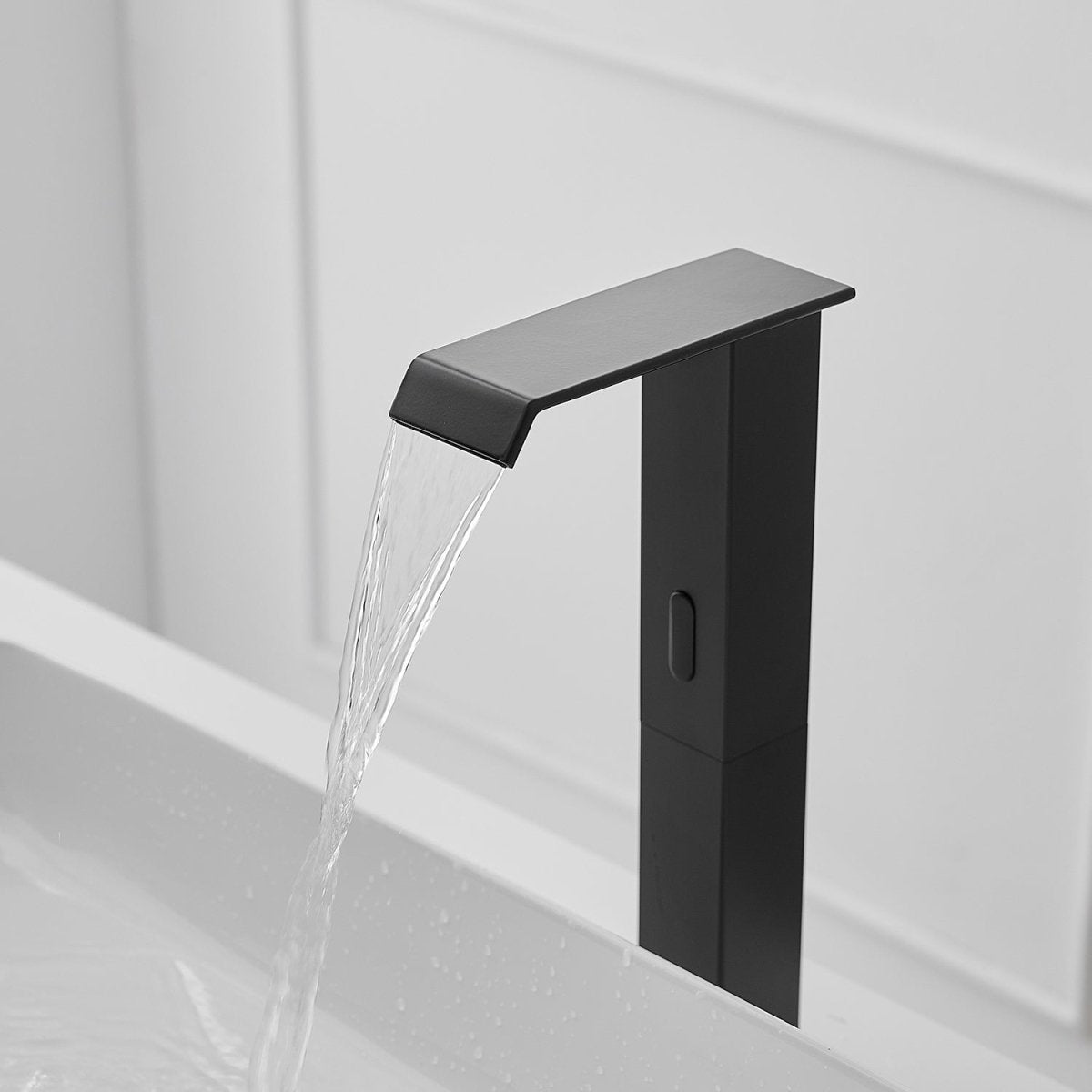 DC Automatic Sensor Touchless Bathroom Faucet Matte Black - buyfaucet.com