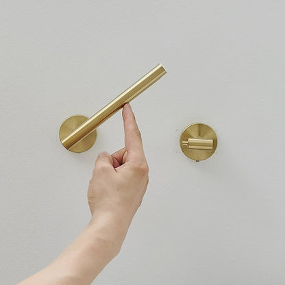 Double Post Pivoting Wall Mounted Toilet Paper Holder Gold - buyfaucet.com