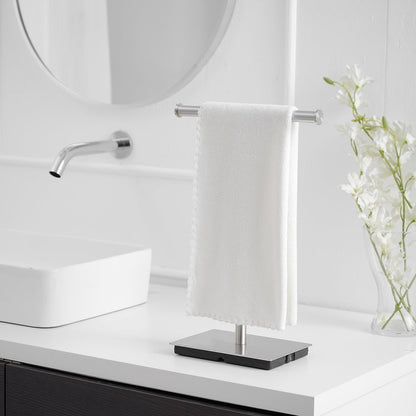 Freestanding Paper Holder with Steady T-Shape Towel Rack Nickel - buyfaucet.com