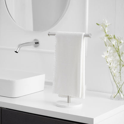 Freestanding Toilet Paper Holder T-Shape Towel Rack in Nickel - buyfaucet.com