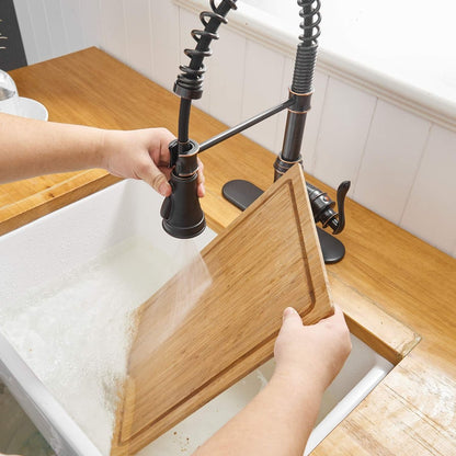 Pull-Down Sprayer 3 Spray Kitchen Faucet Oil Rubbed Bronze-1 - buyfaucet.com