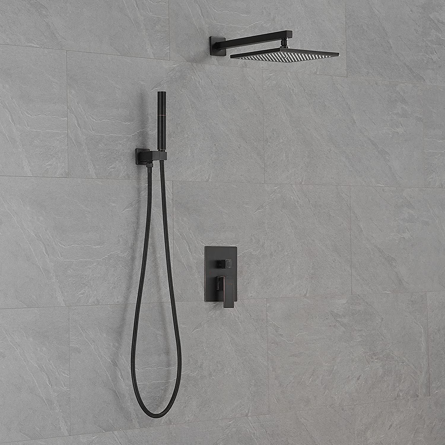 Shower Faucet Fixture Set with 2 in 1 Handheld Shower Bronze - buyfaucet.com