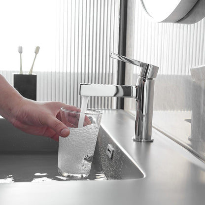 Single Handle Bathroom Faucet Drip-Free Faucet Polished Chrome-1 - buyfaucet.com