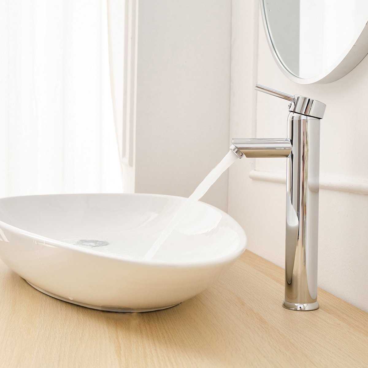 Single Handle with Supply Hose Bathroom Sink Faucet Chrome - buyfaucet.com