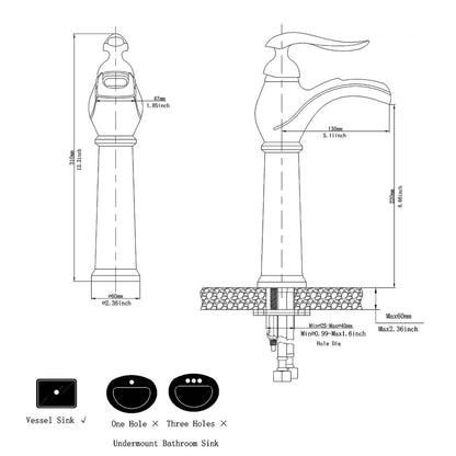Single Hole 1-Handle Bathroom Faucet in Brushed Nickel - buyfaucet.com