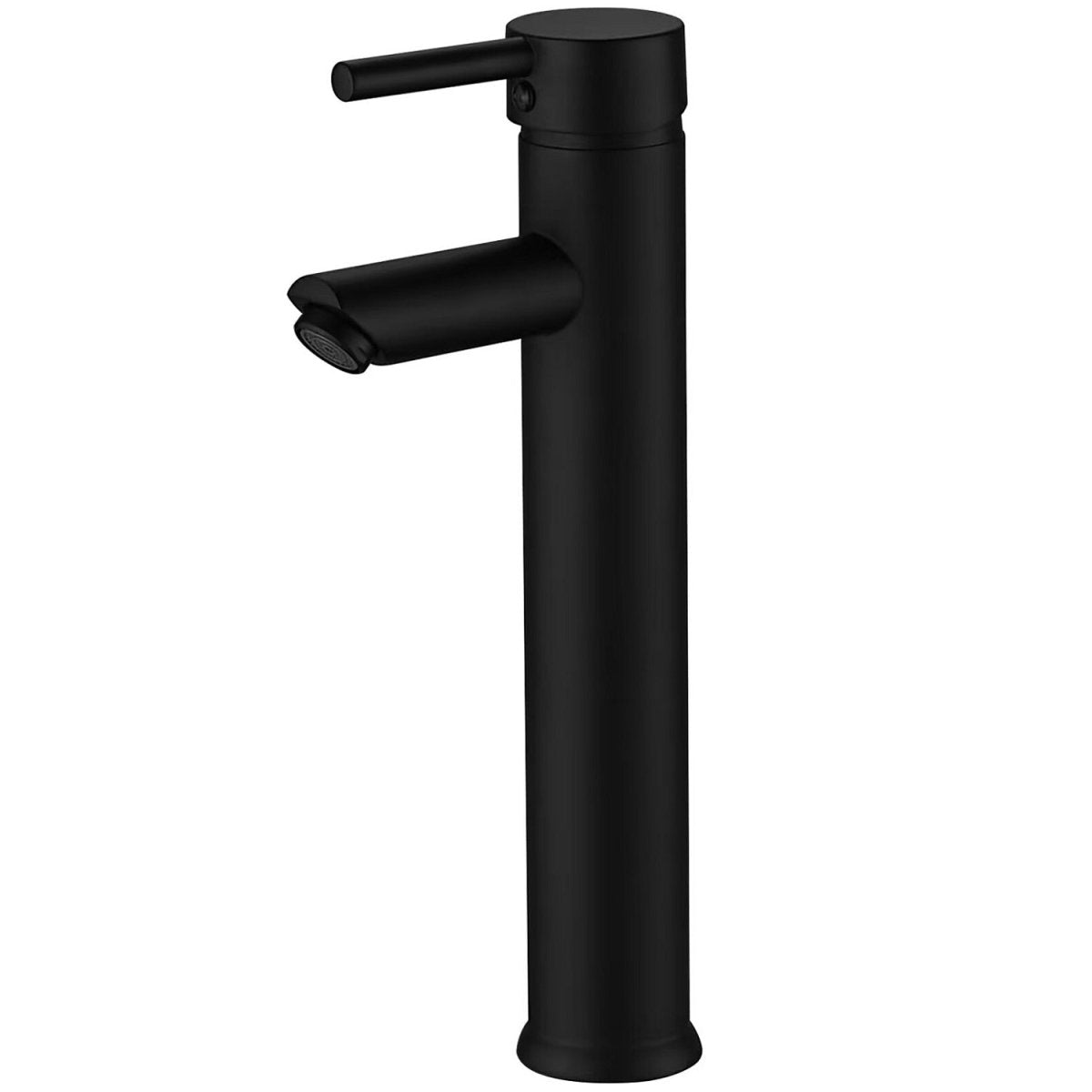 Single Hole Bathroom Faucet with Supply Hose in Matte Black - buyfaucet.com