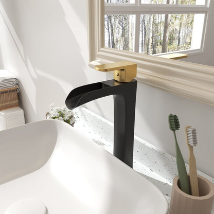 Single Hole Single Handle Bathroom Faucet Black Gold - buyfaucet.com