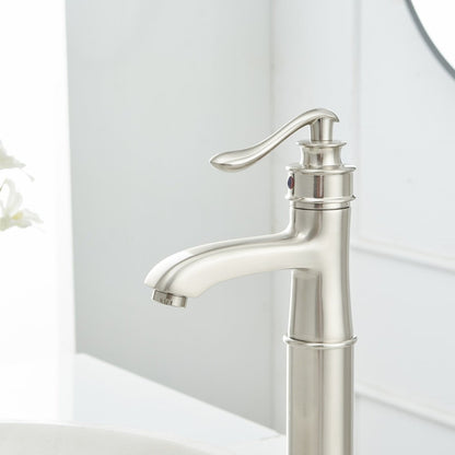 Single Hole Single-Handle Bathroom Faucet Brushed Nickel - buyfaucet.com