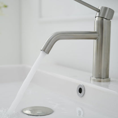 Single Hole Single-Handle Bathroom Faucet in Brushed Nickel-1 - buyfaucet.com