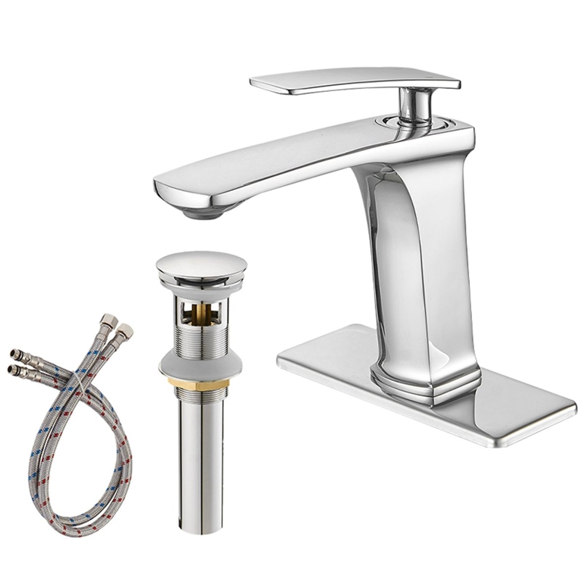 Single Hole Single-Handle Bathroom Faucet in Chrome - buyfaucet.com