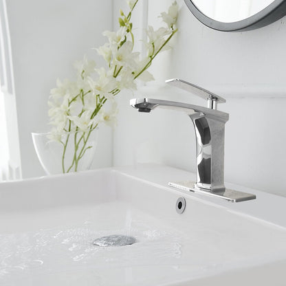 Single Hole Single-Handle Bathroom Faucet in Chrome - buyfaucet.com