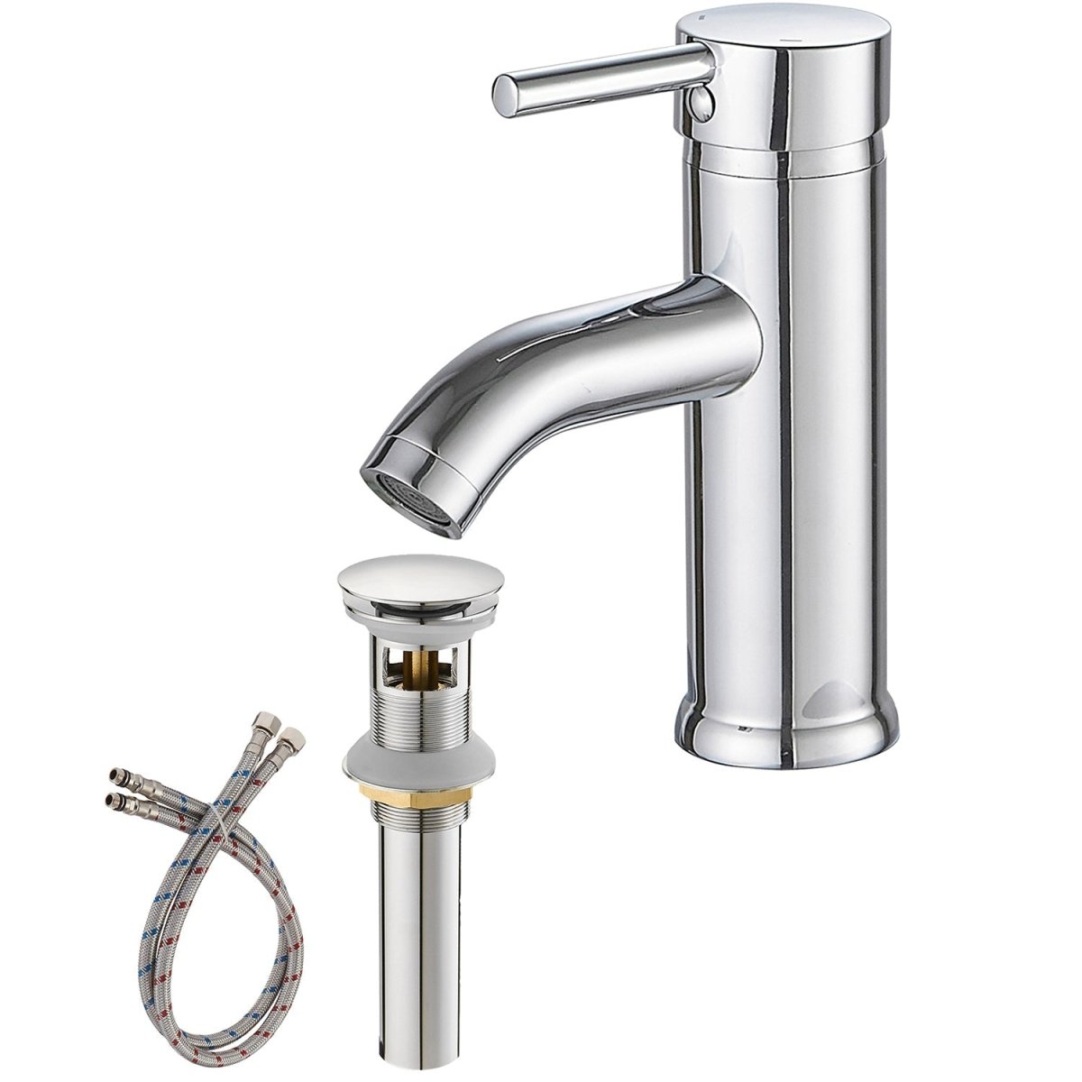 Single Hole Single-Handle Bathroom Faucet in Polished Chrome - buyfaucet.com