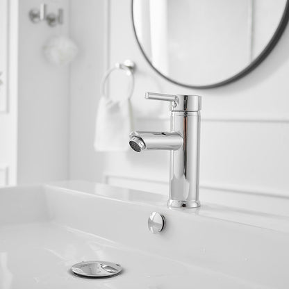 Single Hole Single Handle Bathroom Faucet in Polished Chrome - buyfaucet.com