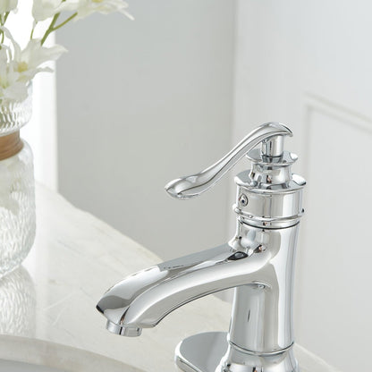 Single Hole Single Handle Bathroom Faucet Polished Chrome - buyfaucet.com