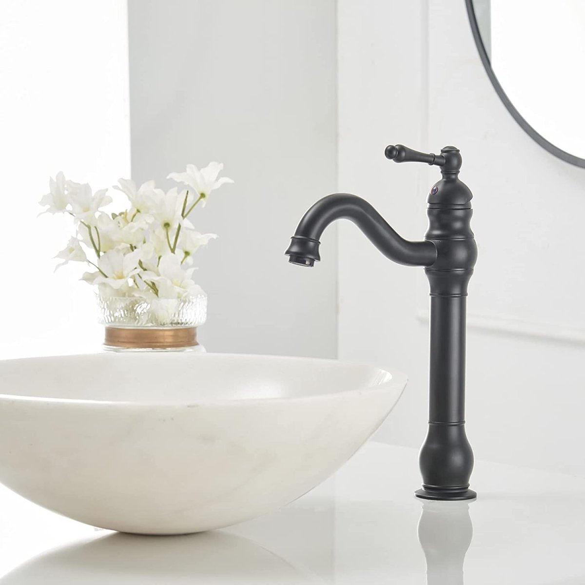Single Hole Single Handle Bathroom Sink Faucet Black-1 - buyfaucet.com