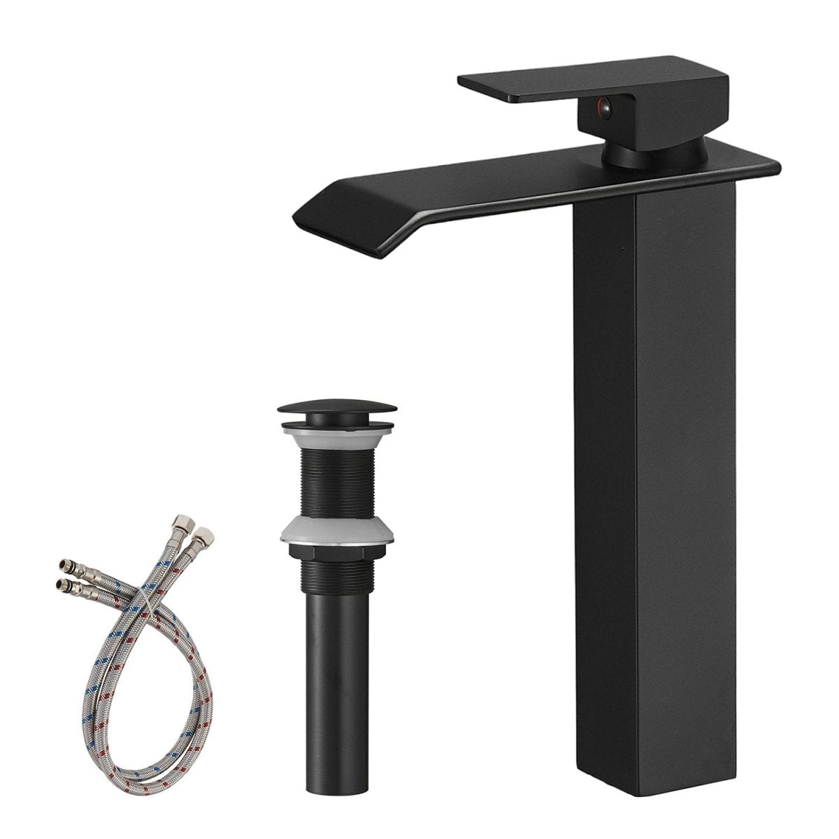 Single Hole Single Handle Bathroom Vessel Sink Faucet Black - buyfaucet.com