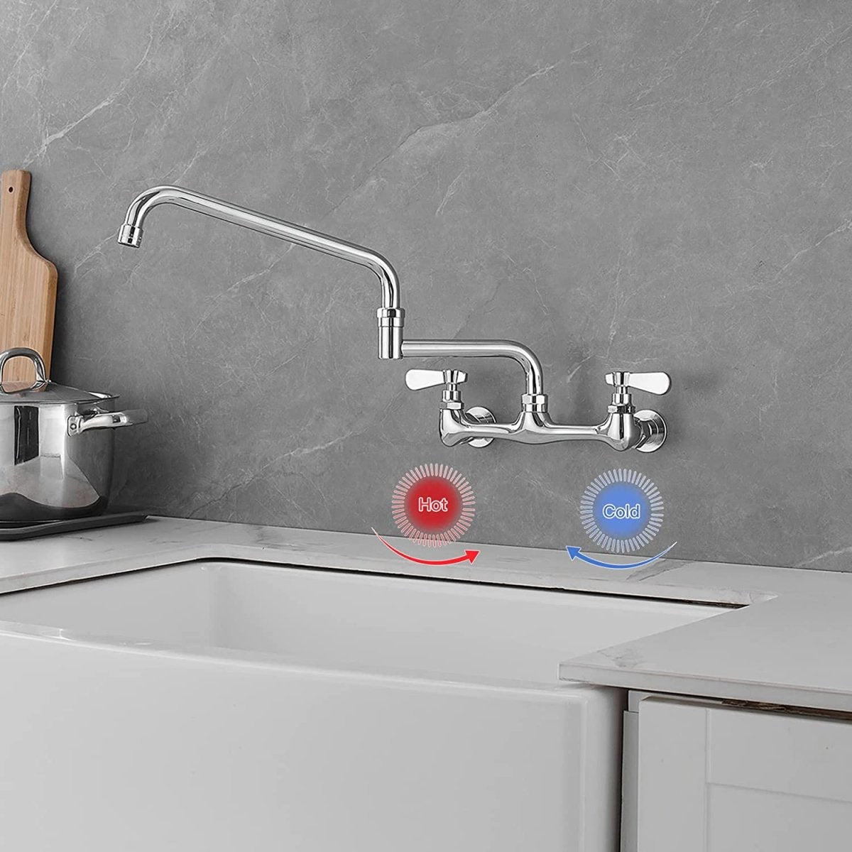 Single Hole Single Handle Bathroom Vessel Sink Faucet Chrome - buyfaucet.com