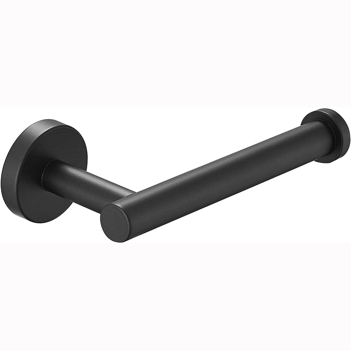 Single Post Toilet Paper Holder Wall Mounted in Matte Black - buyfaucet.com